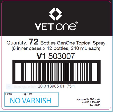 image of 240 mL master case label