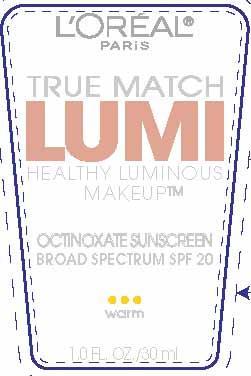 Loreal Paris True Match Lumi Healthy Luminous Makeup Broad Spectrum Spf 20 | Octinoxate Liquid while Breastfeeding