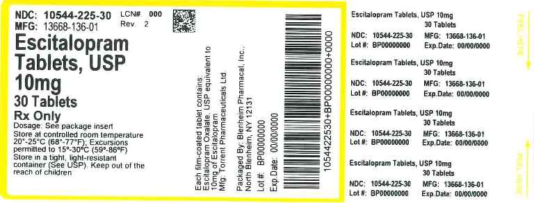 Label Graphic-Escitalopram 10 mg 30 tablets