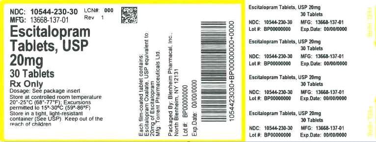 Label Graphic-Escitalopram 15 mg 30 tablets