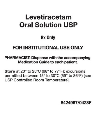 Levetiracetam oral solution, 500 mg/5 mL Label