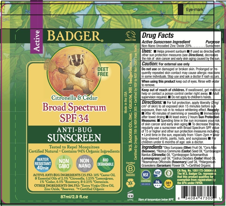 Badger Spf 34 Anti-bug Sunscreen | Zinc Oxide Cream Breastfeeding