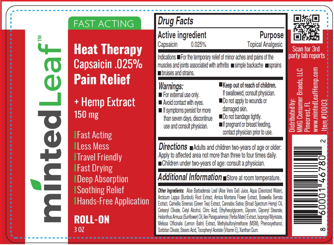 Minted Leaf Heat Therapy Relief Roll-on | Capsaicin Solution Breastfeeding