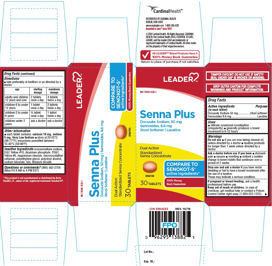 Leader Senna Plus Tablet 30 ct. Product Label