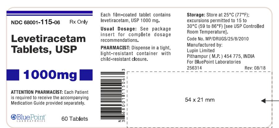 Levetiracetam Tablets, USP 1000mg 60 CT Label - Rev 08-18.JPG