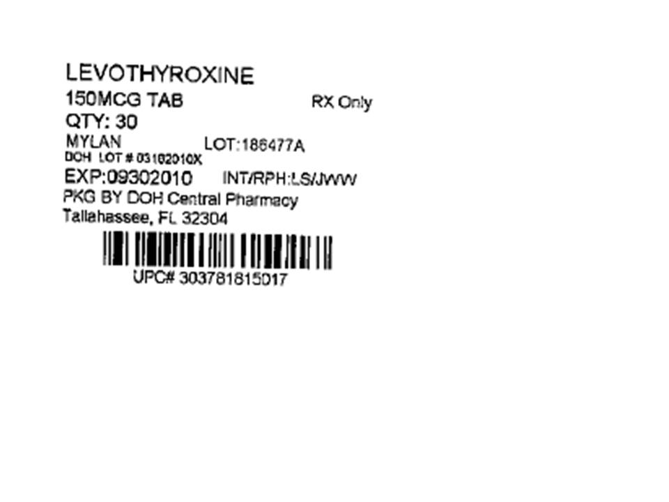 Levothyroxine Sodium Tablets 150 mcg (0.15 mg)