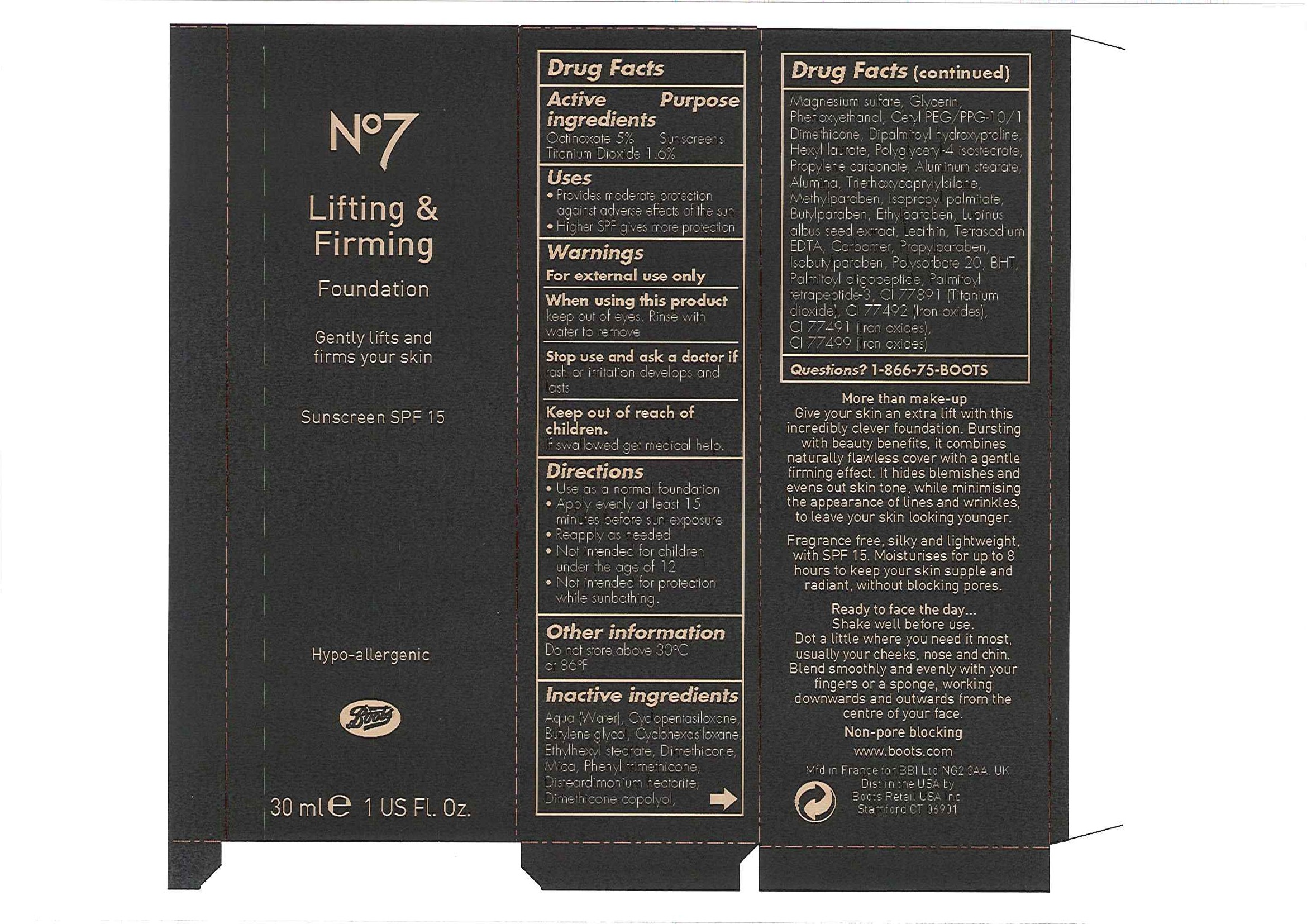No7 Lifting And Firming Foundation Sunscreen Spf 15 Walnut 45 Breastfeeding