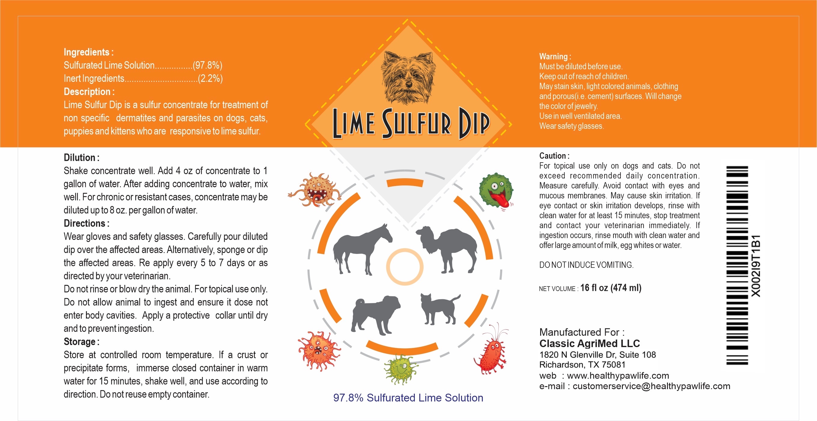 Classic Lime Sulfur Dip Label