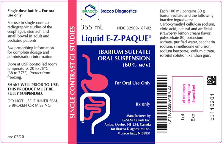 Liquid E-Z-Paque External Label