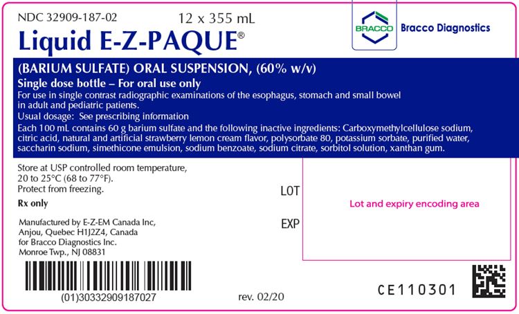 Liquid E-Z-Paque Internal Label