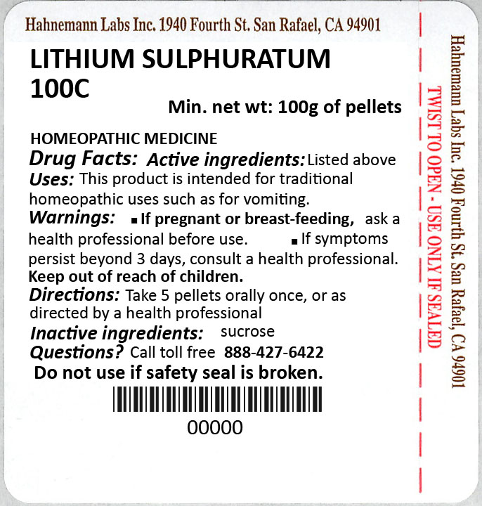 Lithium Sulphuratum 100C 100g