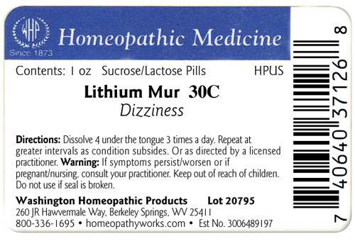 Lithium mur label example