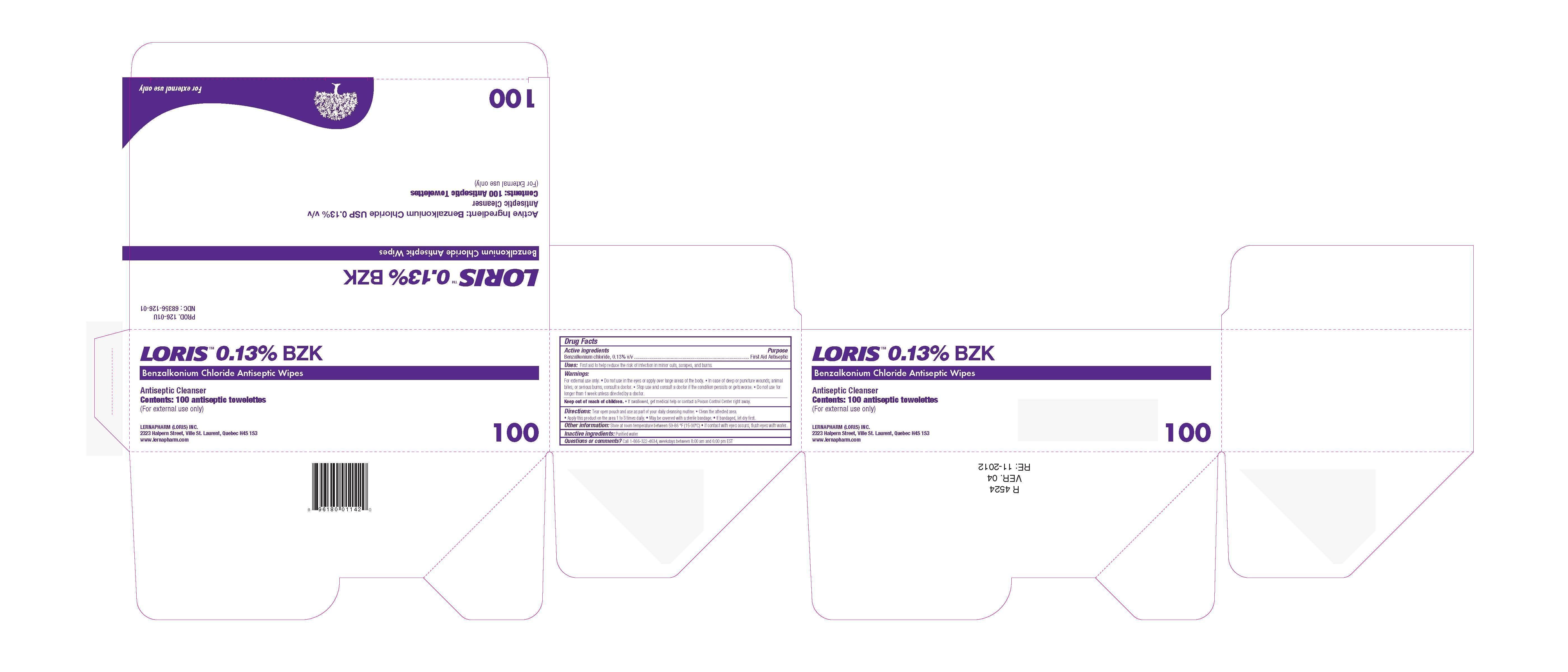 image of 100-count outer box container label