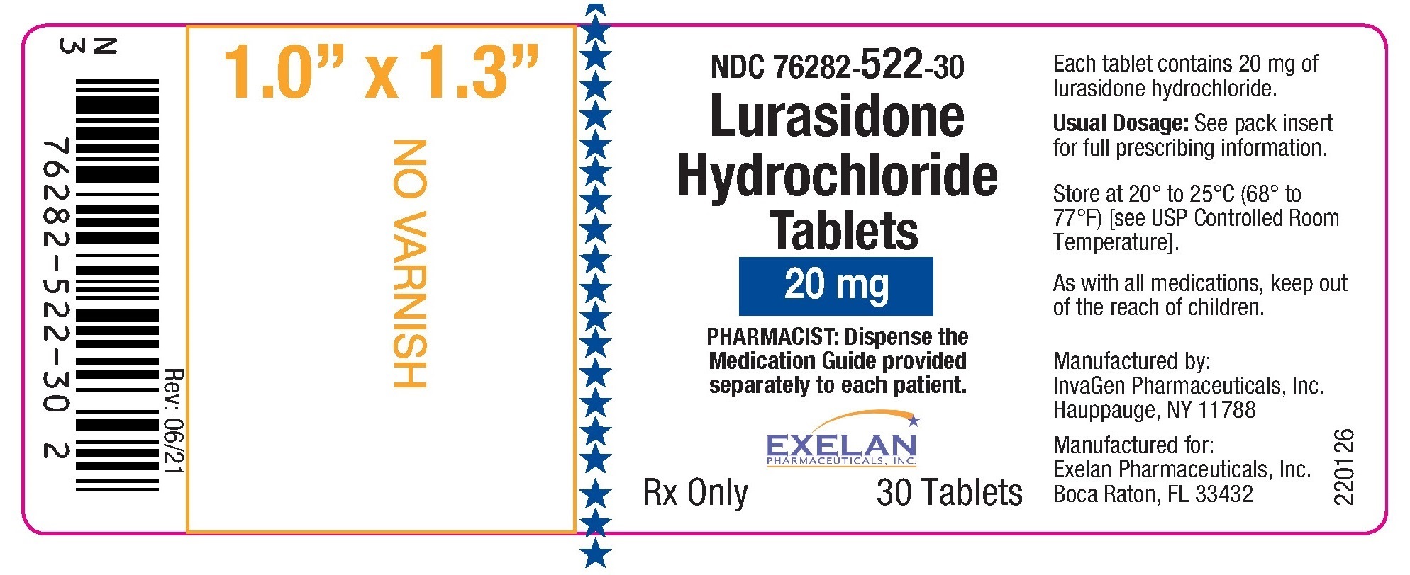 Lurasidone Hydrochloride Tablets_20mg