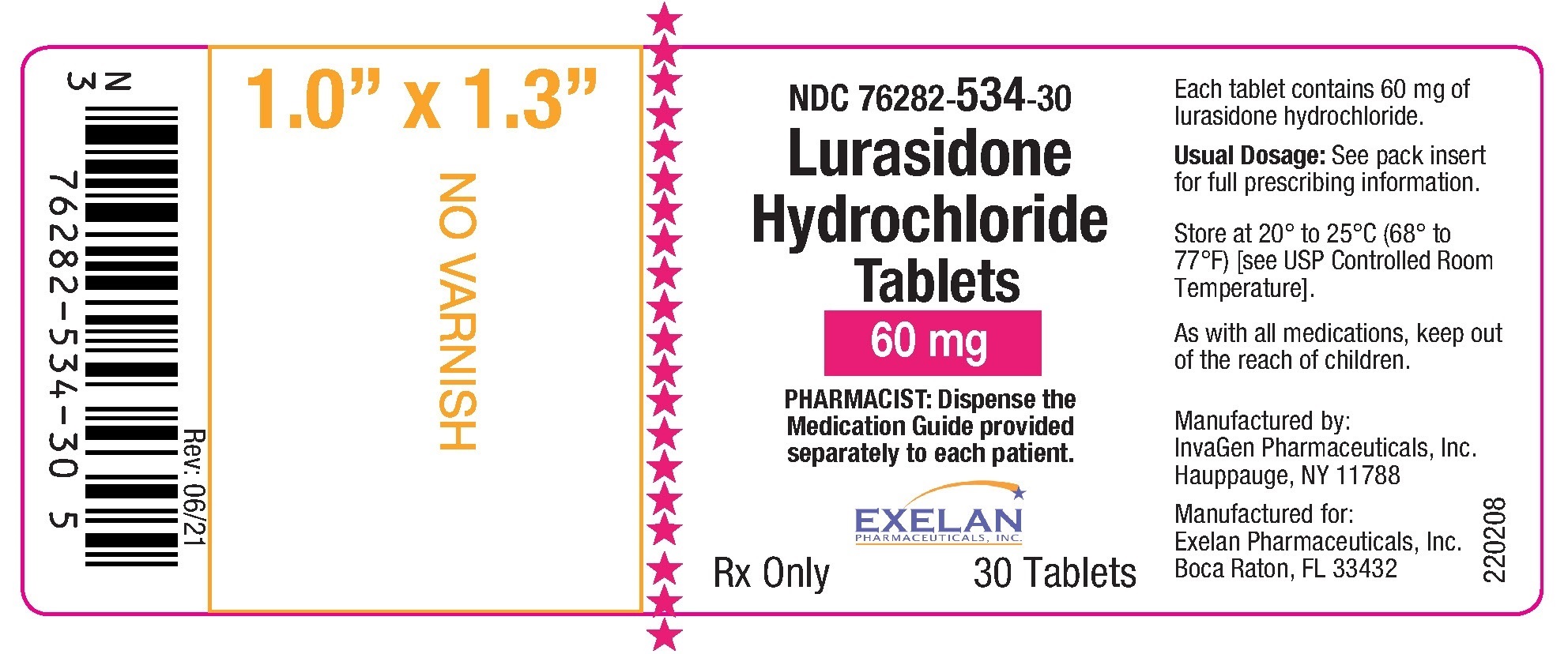 Lurasidone Hydrochloride Tablets_60mg