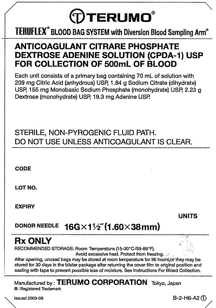 Image of Representative Tray/Case Label CPDA-1 500mL with DBSA