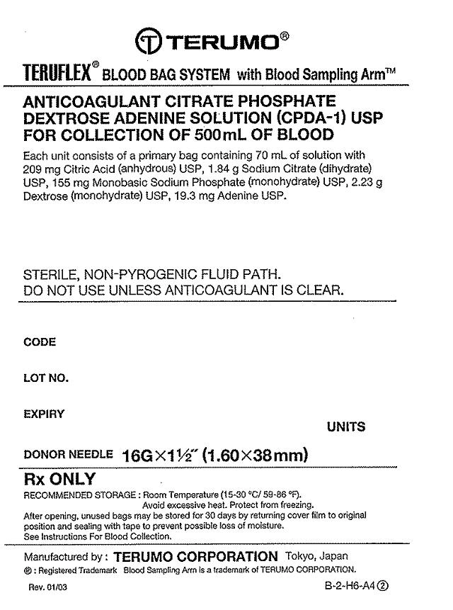 Image of Representative Tray/Case Label CPDA-1 500mL with BSA