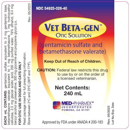 MPX Vet Beta-Gen - 240 mL - Label