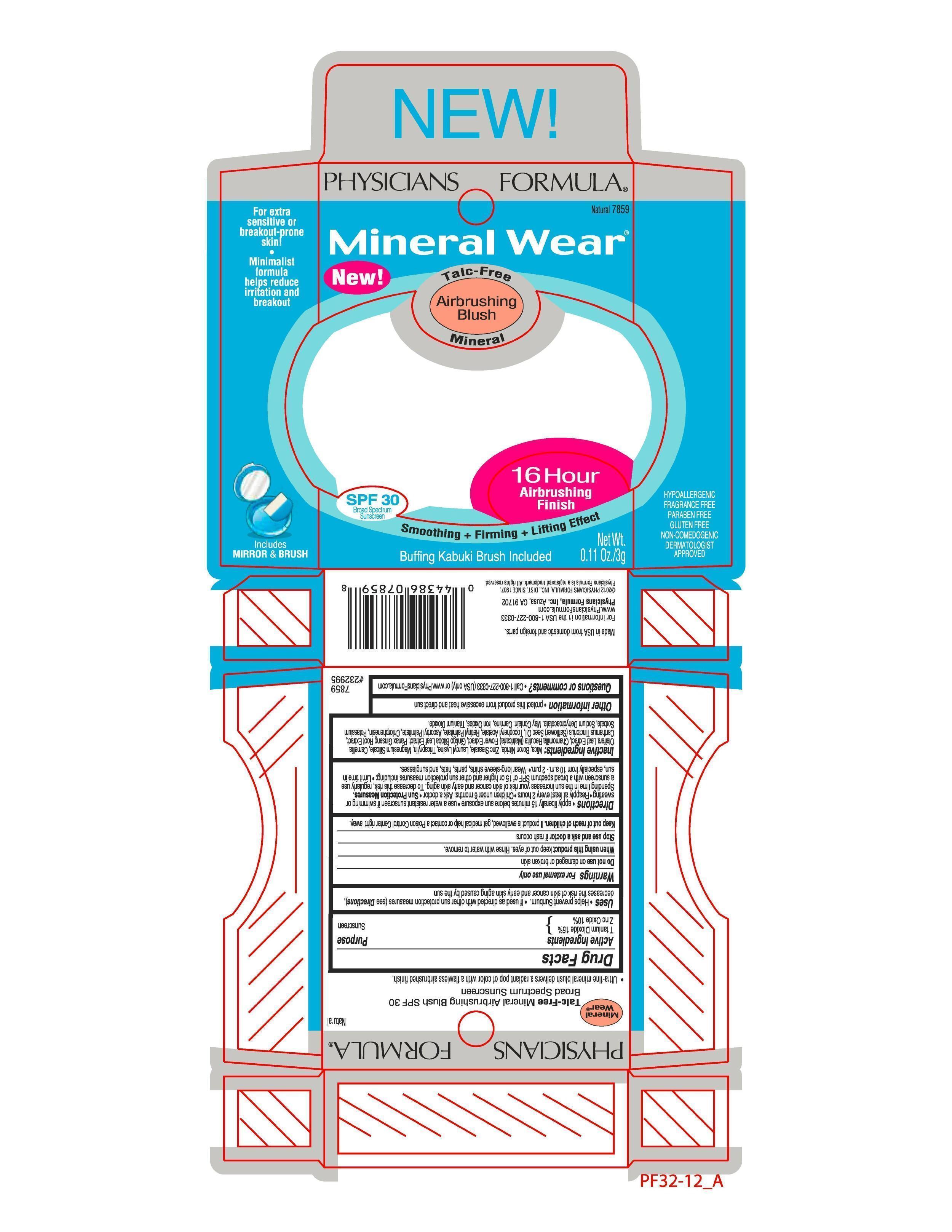 Mineral Wear Talc-free Mineral Airbrushing Blush Spf 30 | Titanium Dioxide, Zinc Oxide Powder while Breastfeeding