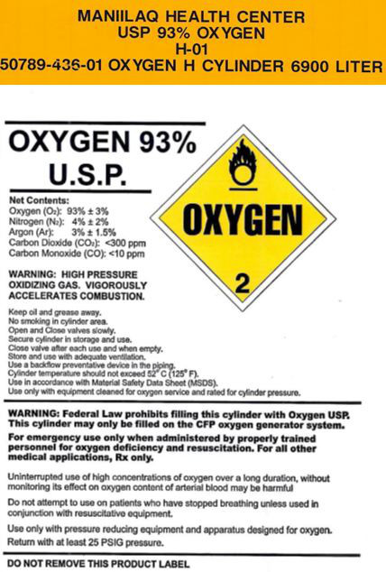 Oxygen Canister Label