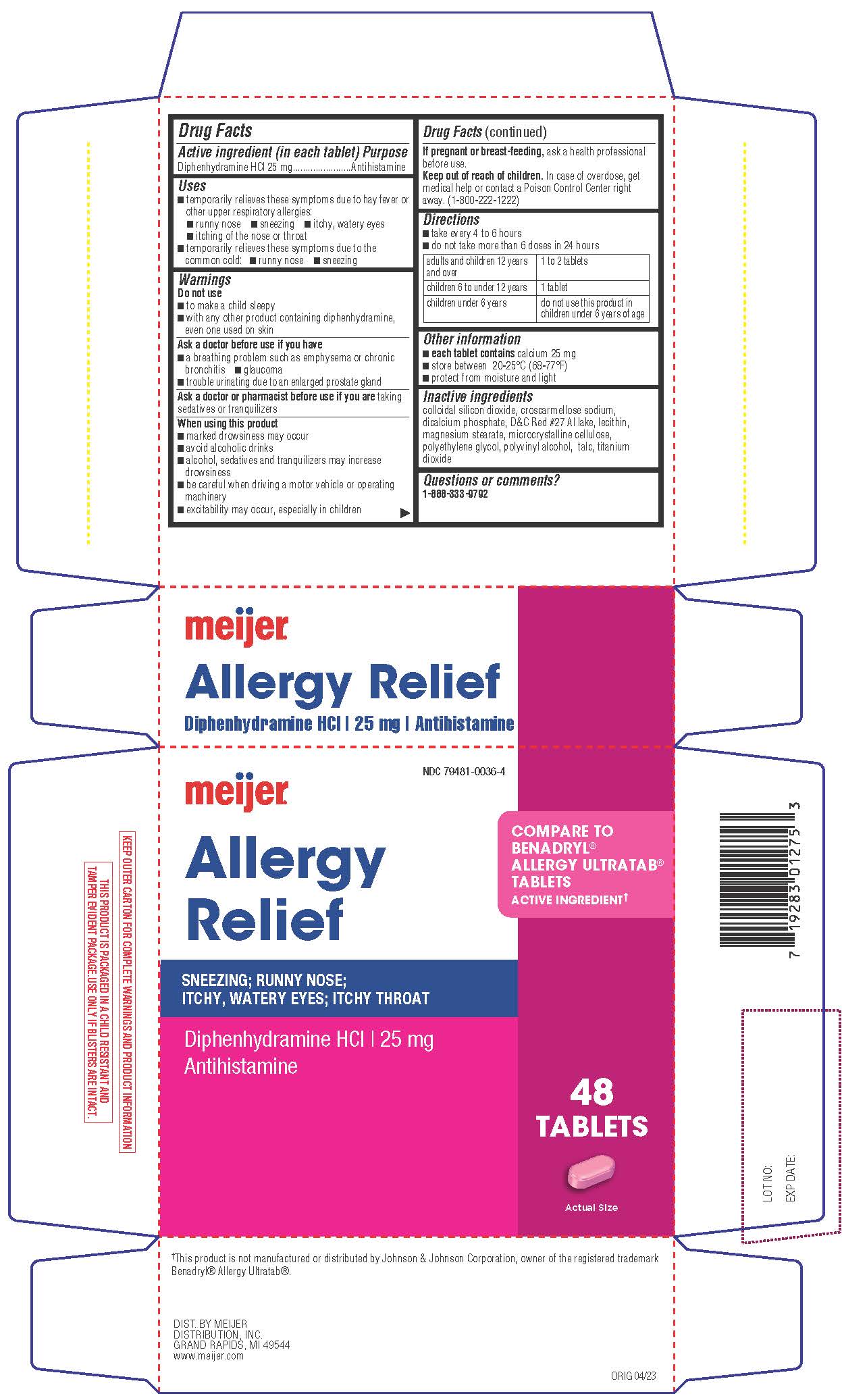 Meijer Allergy 48 CT