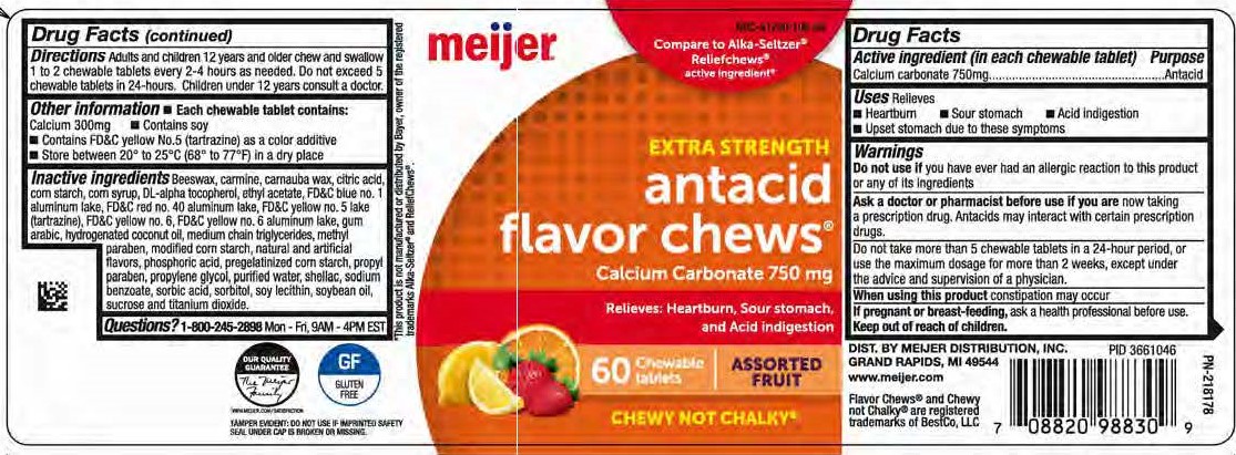 Meijer Antacid Fruit Chews 60ct
