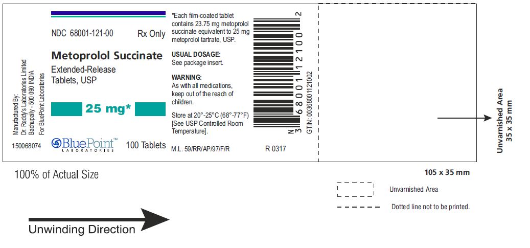 Metoprolol Succinate ER Label 25mg 100 CT Rev 03-17
