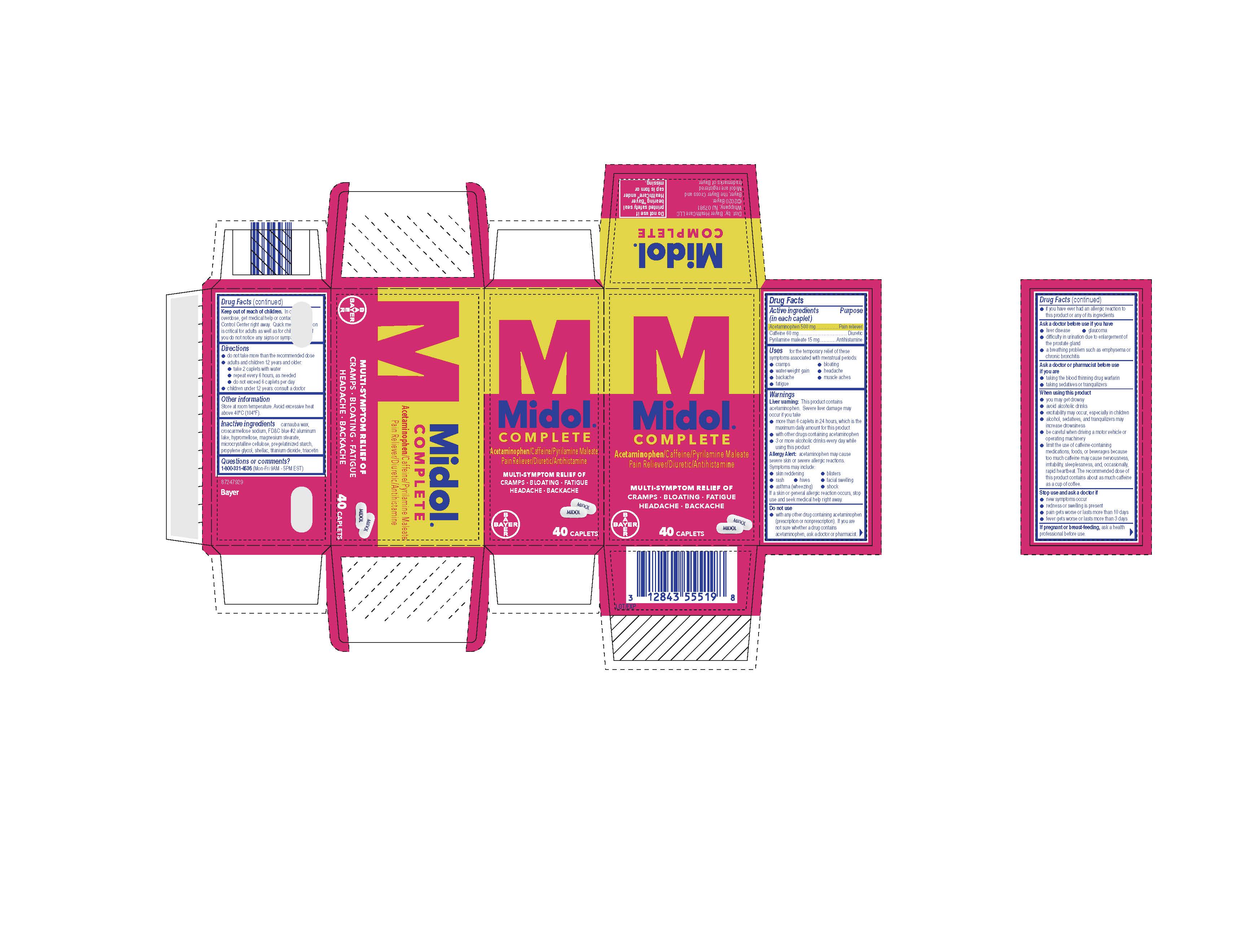 Midol Complete Caplet 40ct Carton
