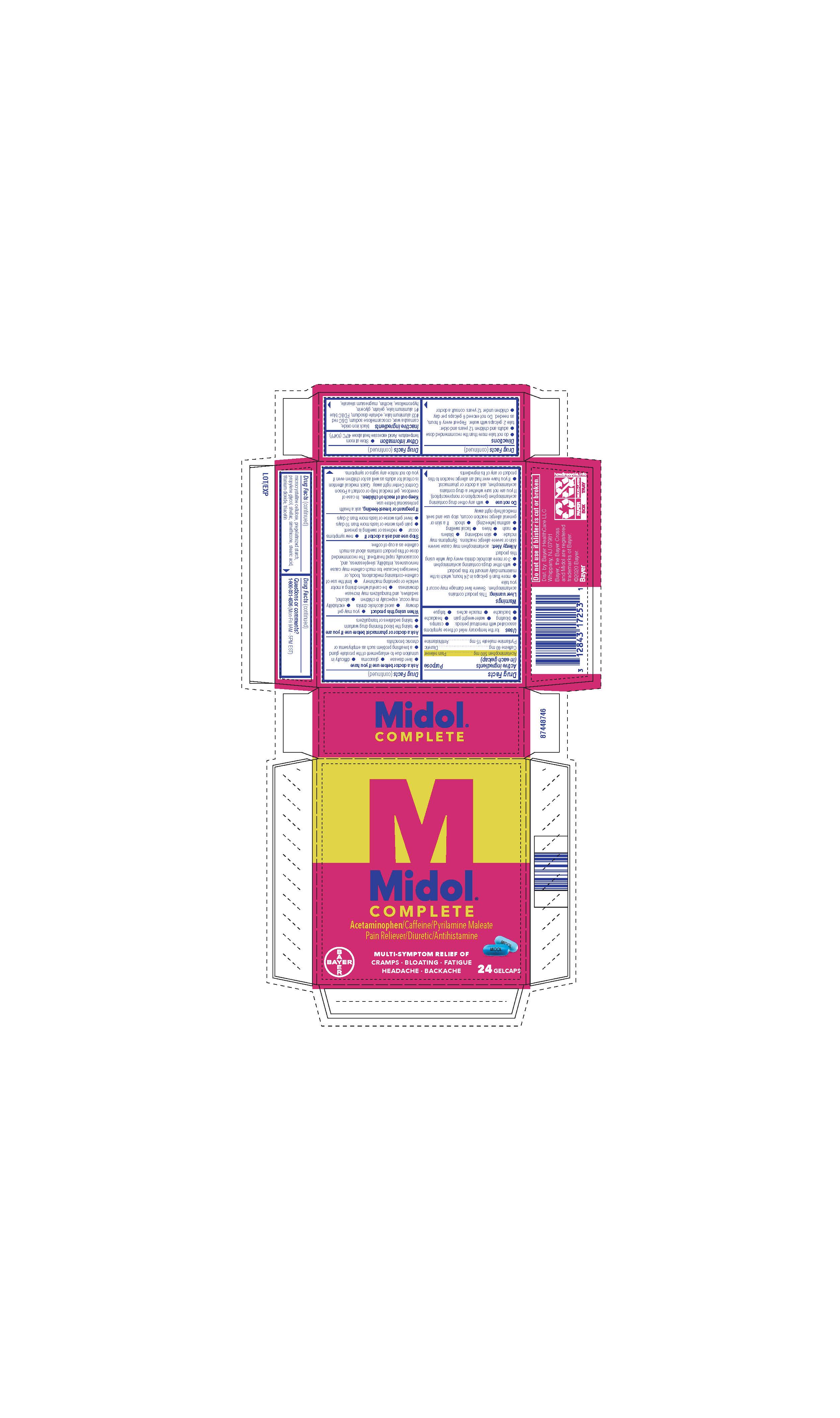 Midol Complete Gelcaps 24ct Carton