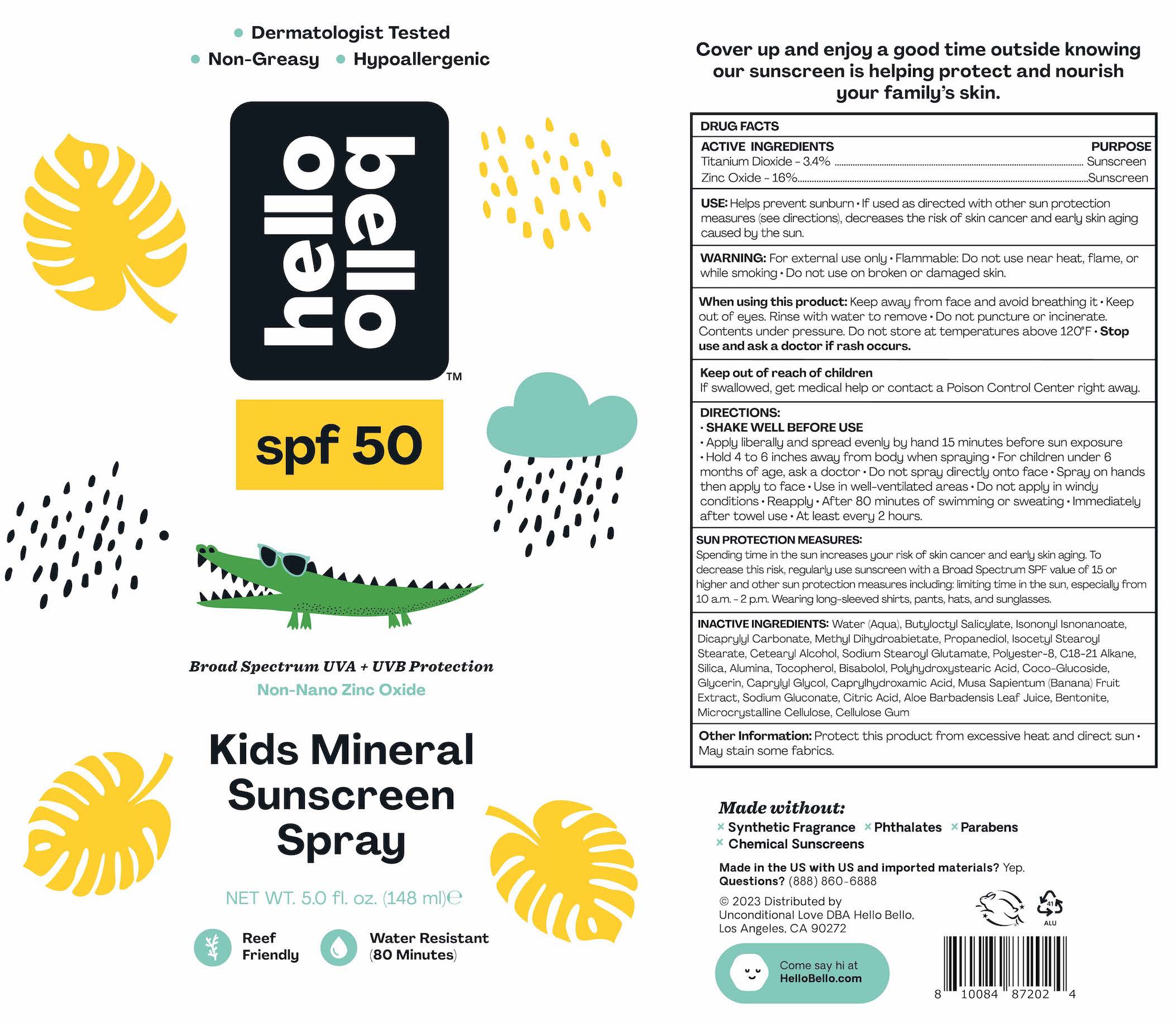 Mineral Sunscreen Spray SPF50