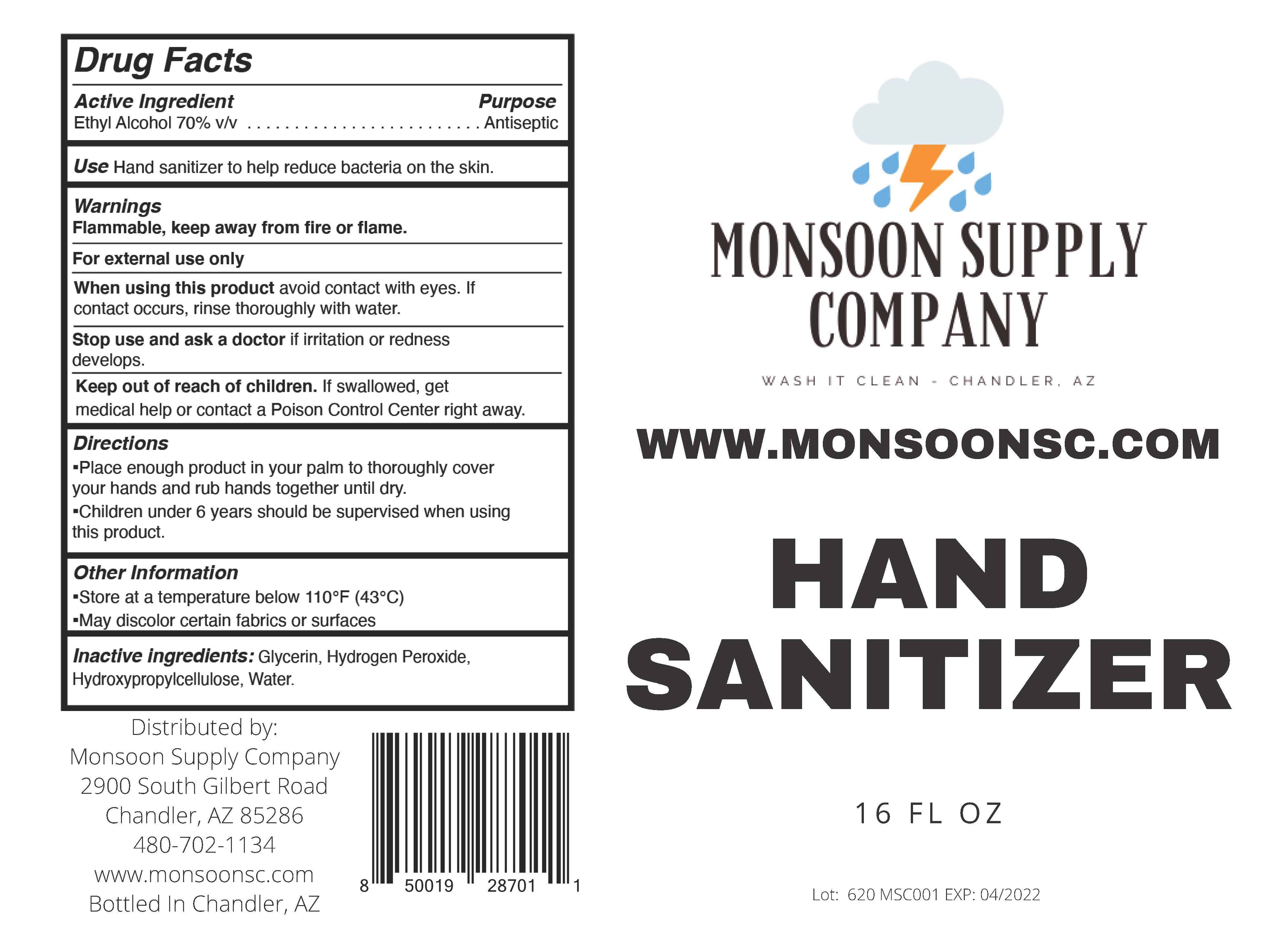 Monsoon Supply Company - 16 fl oz size
