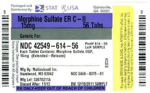 Morphine Sulf ER C-II 15 mg Image