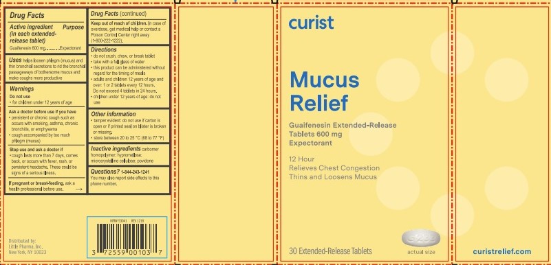 Curist Mucus Relief | Guaifenesin Tablet, Extended Release Breastfeeding
