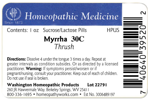 Myrrha label example