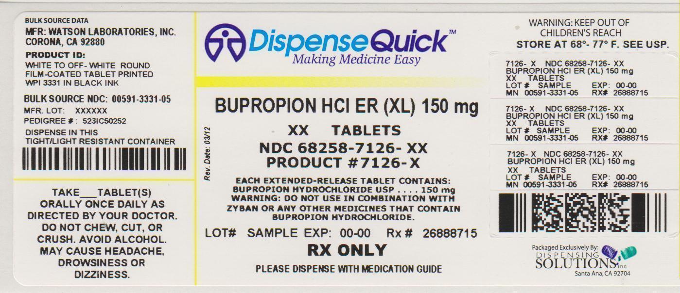 NDC 0591-3331-30
BuPROPion Hydrochloride
Extended-Release Tablets (XL)
150 mg
30 Tablets 
Rx Only