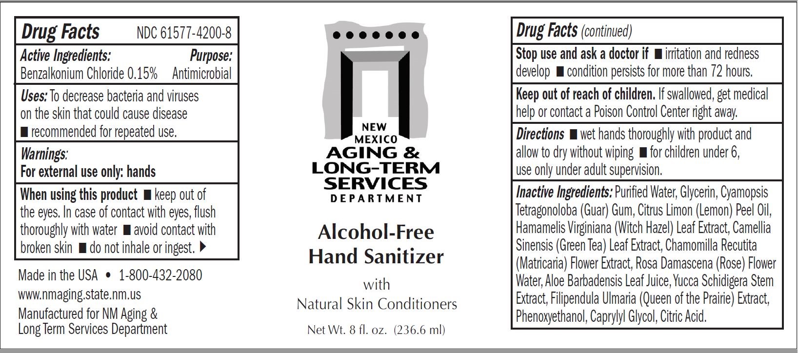 New Mexico Aging and Long Term Services Hand Sanitizer