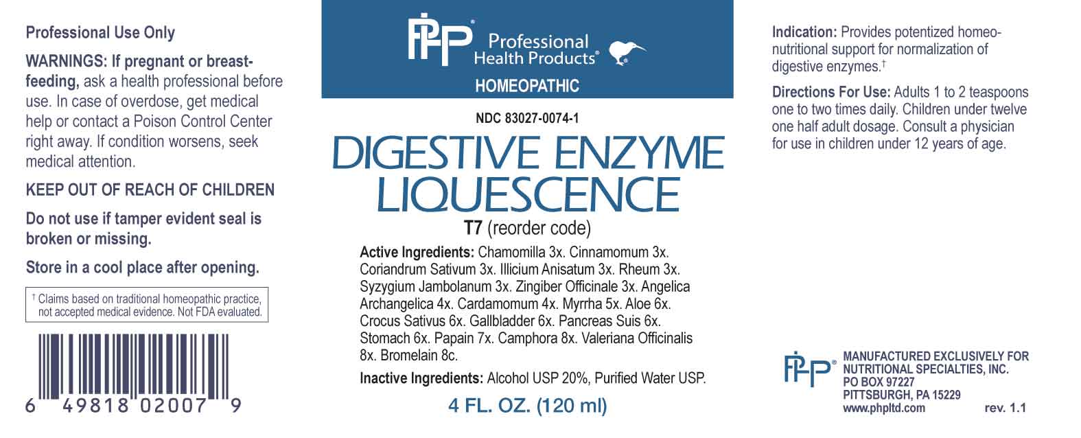 DIGESTIVE ENZYME  LIQUESCENCE