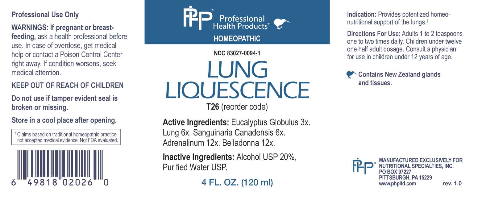 LUNG  LIQUESCENCE