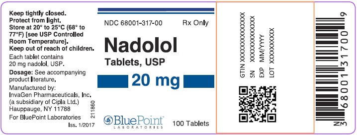 Nadolol 20mg 100ct label Rev 01-17