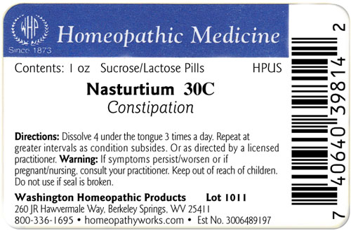 Nasturtium label example