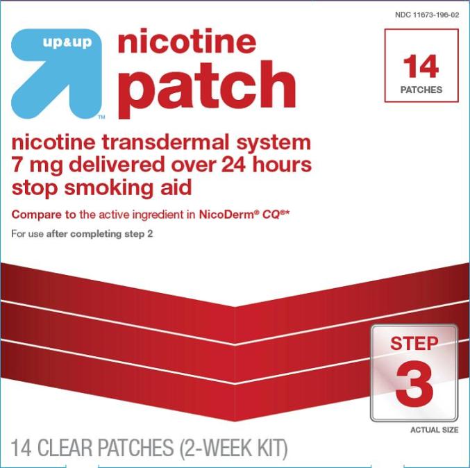 Nicotine Patch Target 7 mg 14 count carton