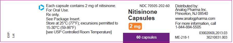 Nitisinone 2mg immediate container label