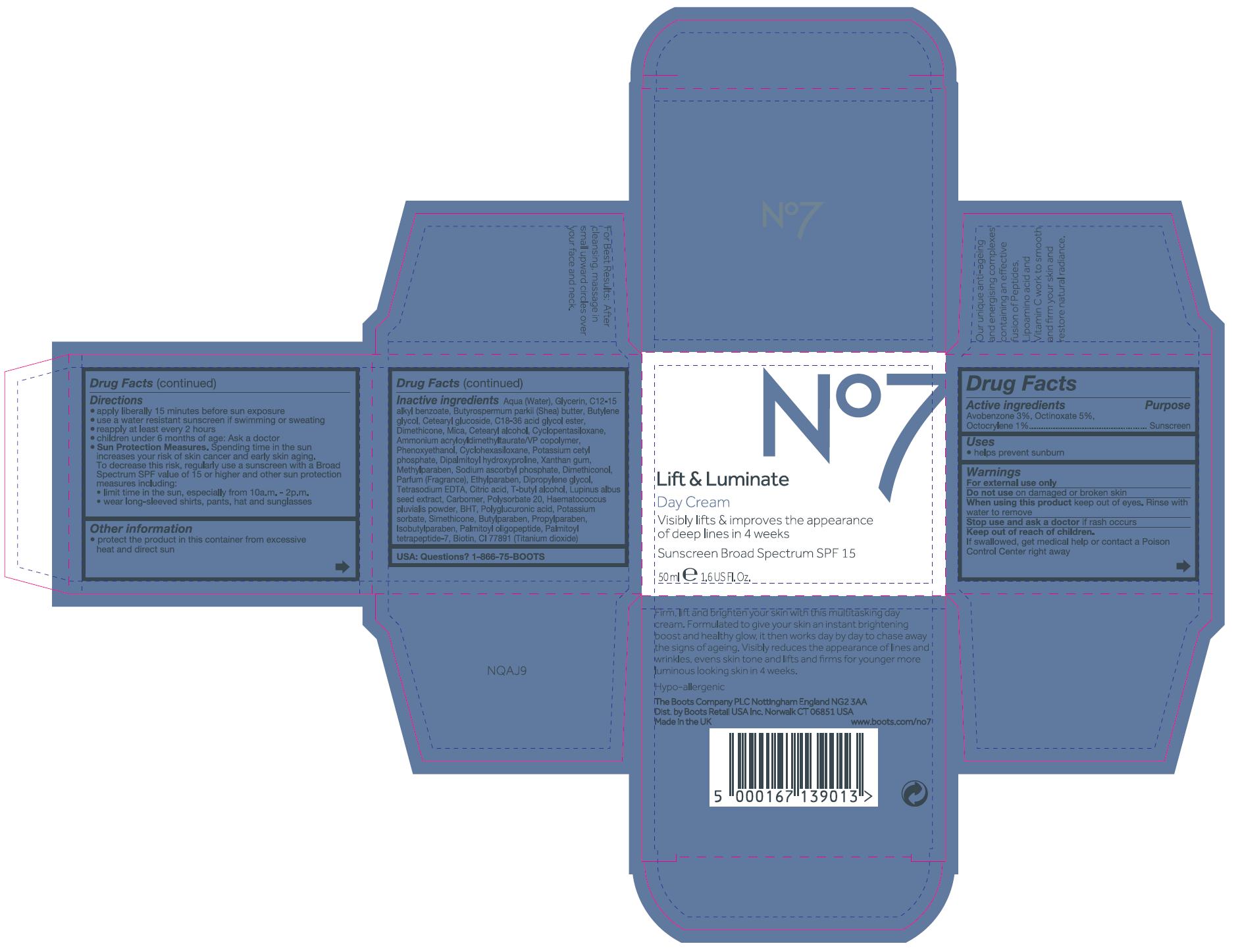 No7 LL Day Cream SPF 15 carton