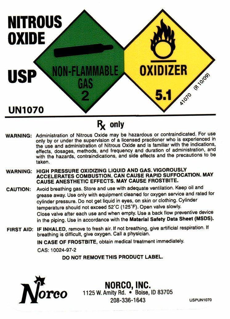 Norco n2o Label