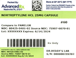 Nortriptyline HCl 25mg #60