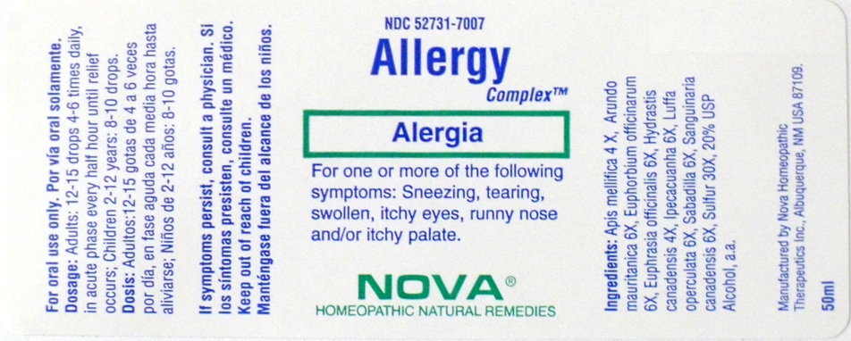 Allergy Complex Bottle