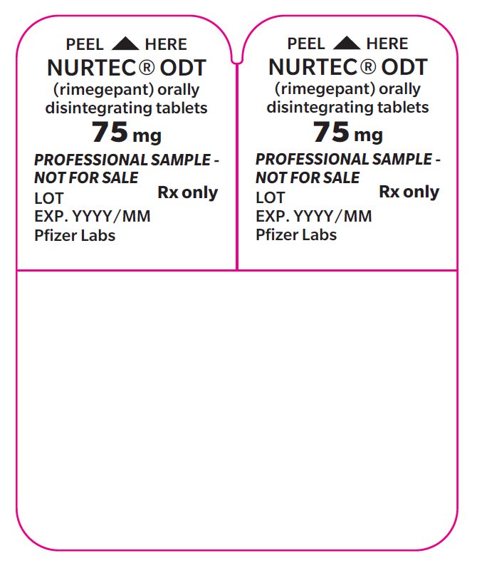 PRINCIPAL DISPLAY PANEL - 75 mg NURTEC ODT Blister Pack SAMPLE