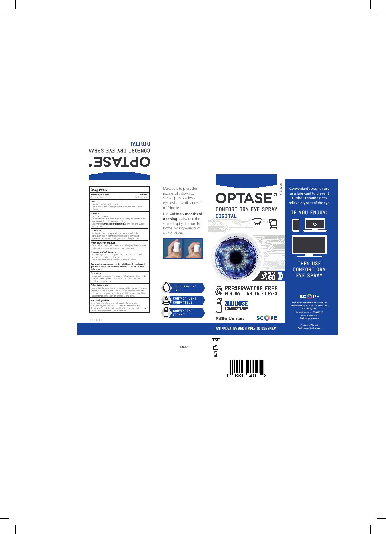Optase Comfort Eye Spray