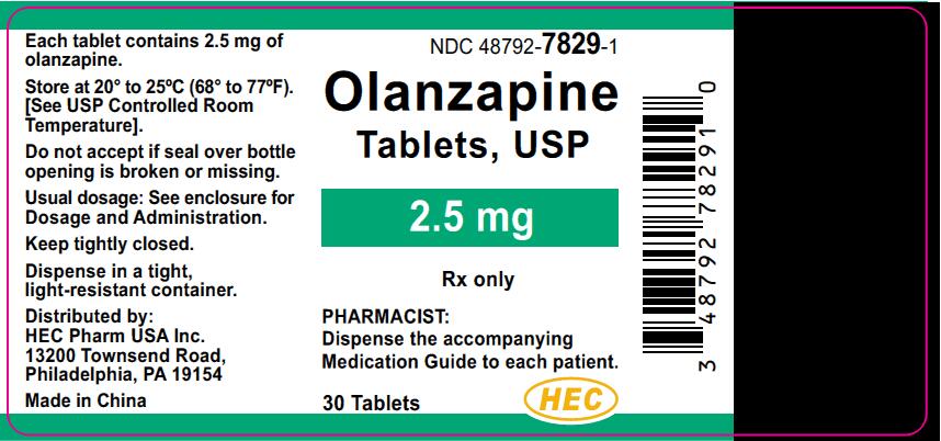 PACKAGE LABEL -Olanzapine Tablets USP, 2.5 mg


