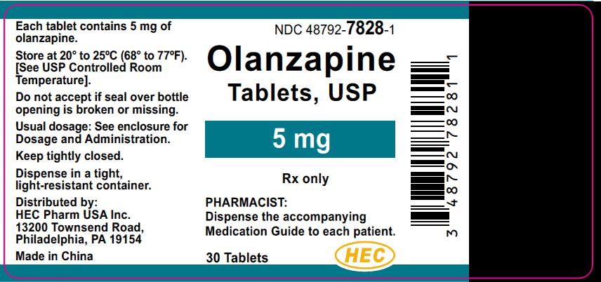 PACKAGE LABEL -Olanzapine Tablets USP, 5 mg
